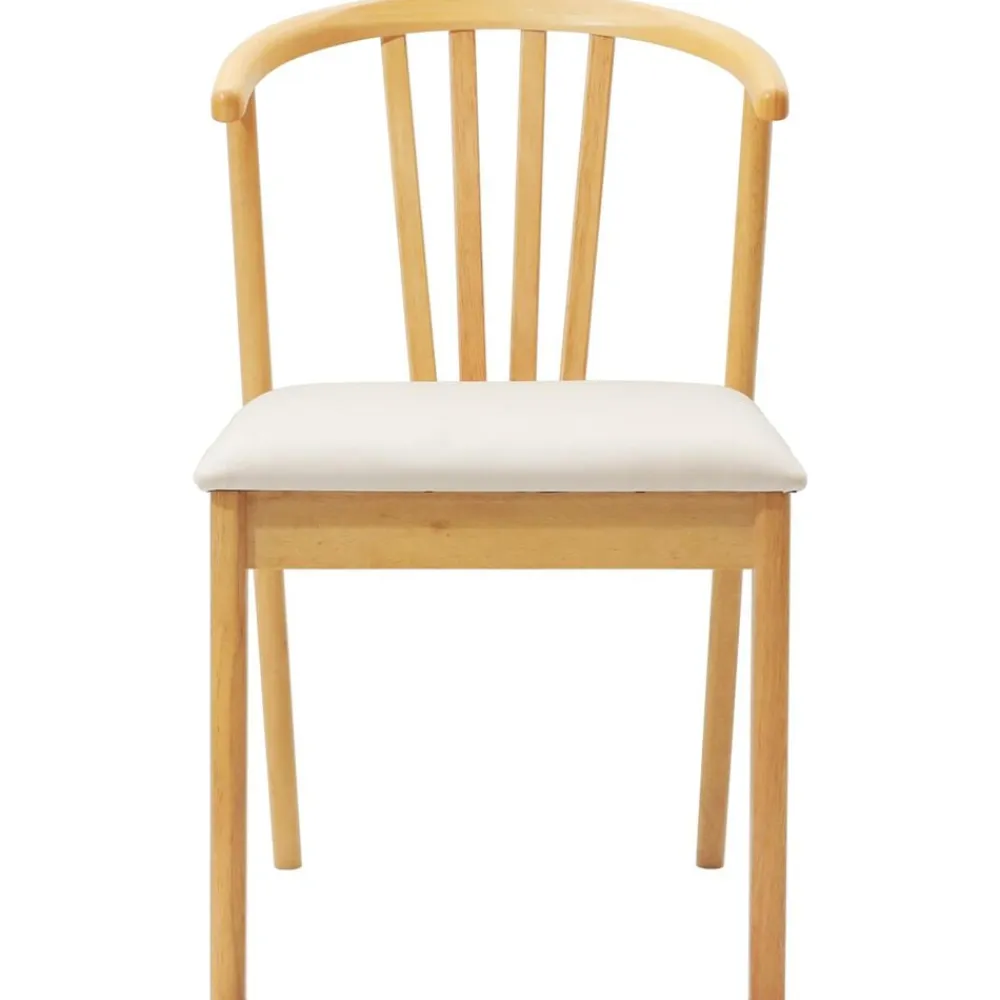 vidaXL Silla de comedor 2 pcs Madera de caucho sólida Natural y claro Best