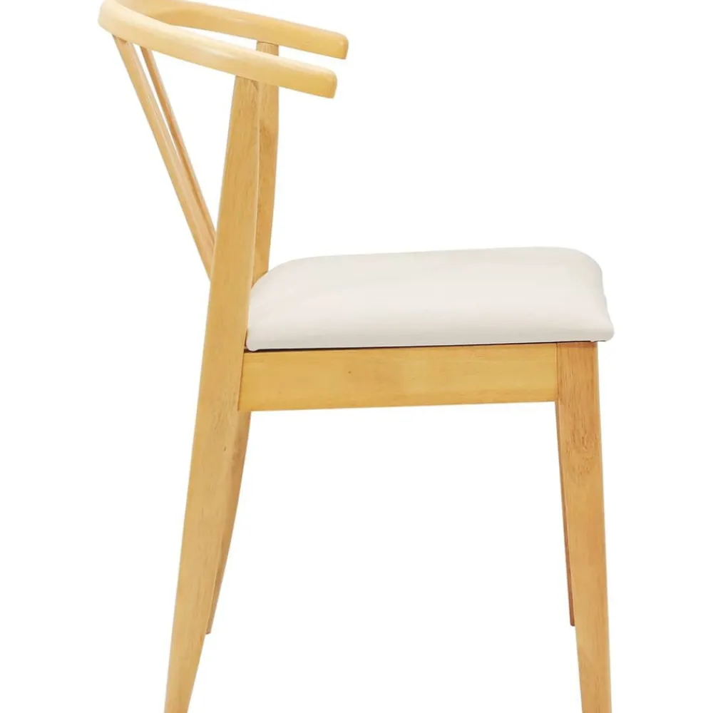 vidaXL Silla de comedor 2 pcs Madera de caucho sólida Natural y claro Best