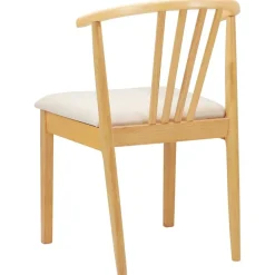 vidaXL Silla de comedor 2 pcs Madera de caucho sólida Natural y claro Best