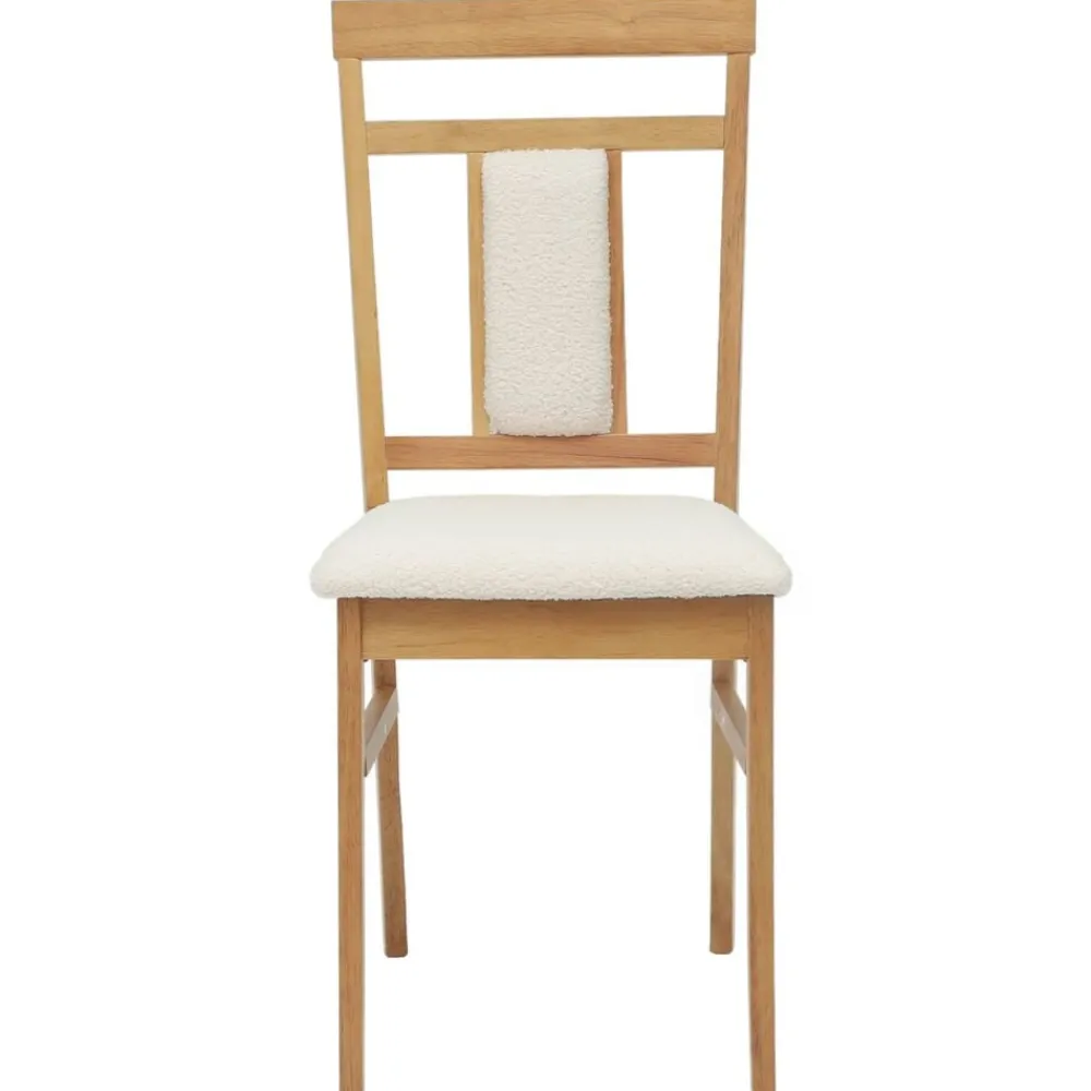 vidaXL Silla de comedor 2 pcs claro Madera de Caucho Sólido Natural y Clearance