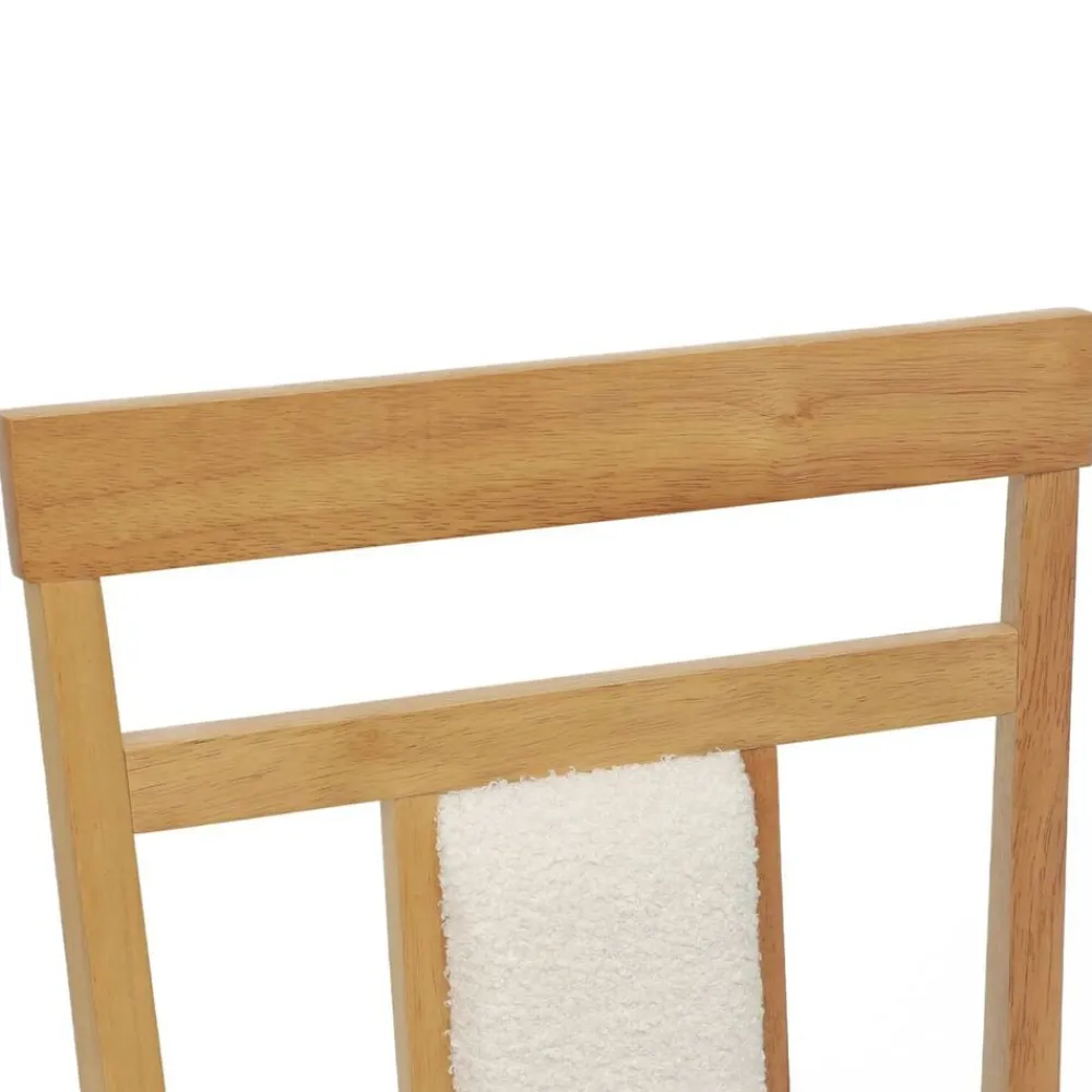vidaXL Silla de comedor 2 pcs claro Madera de Caucho Sólido Natural y Clearance