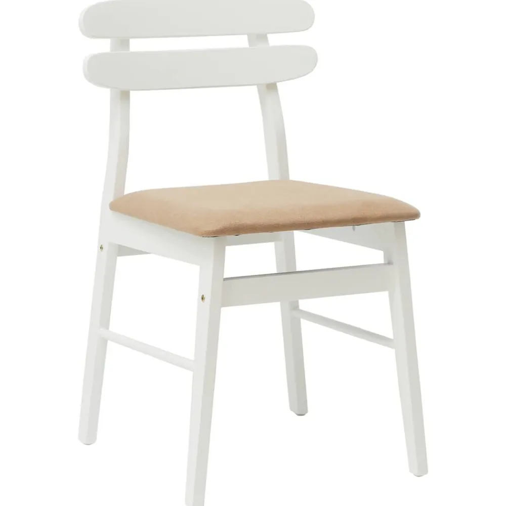 vidaXL Sillas-Silla de comedor 2 pcs y marrón Madera de Caucho Sólido