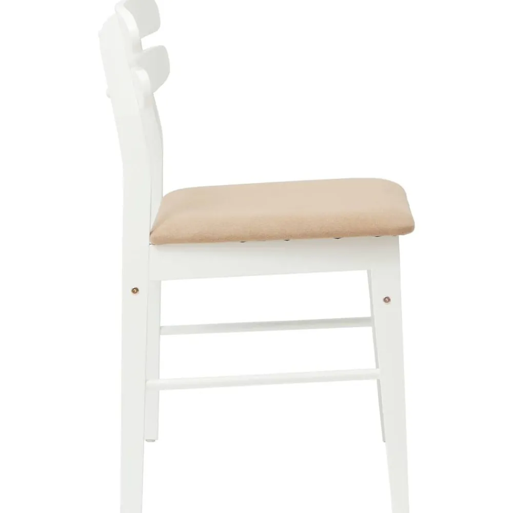 vidaXL Sillas-Silla de comedor 2 pcs y marrón Madera de Caucho Sólido