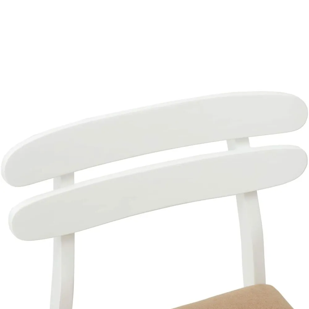 vidaXL Sillas-Silla de comedor 2 pcs y marrón Madera de Caucho Sólido