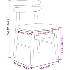 vidaXL Silla de comedor 2 pcs Marrón claro y negro marr&oacute;n claro y negro Discount