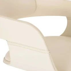 vidaXL Sillas-Silla de comedor de madera curvada y cuero artificial