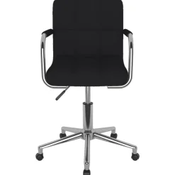 vidaXL Sillas-Silla de comedor giratoria tela