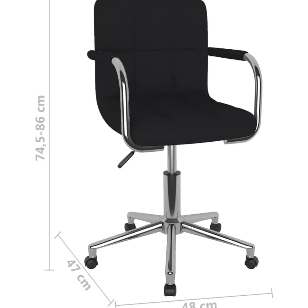 vidaXL Sillas-Silla de comedor giratoria tela