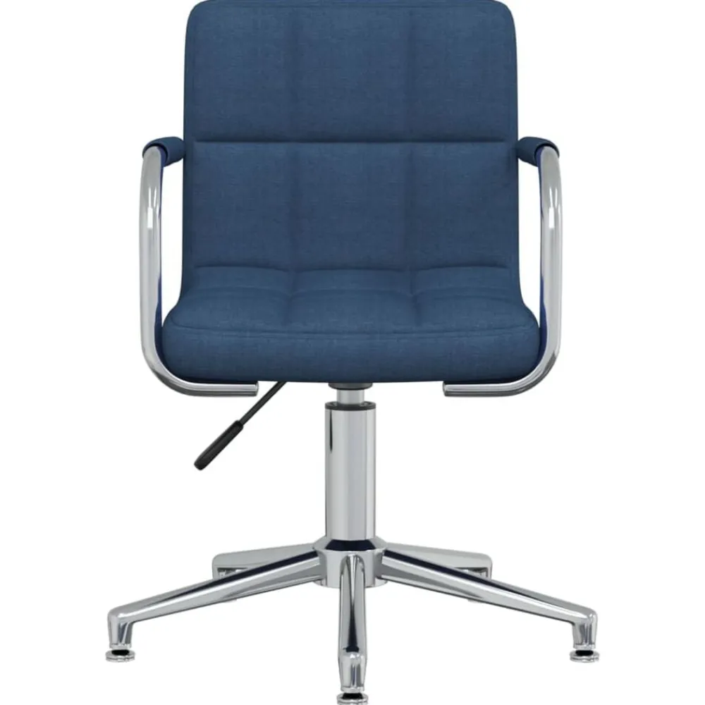 vidaXL Silla de comedor giratoria tela Azul Sale