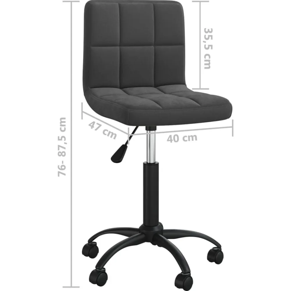 vidaXL Silla de comedor giratoria de terciopelo Negro Online