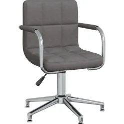 vidaXL Sillas-Silla de comedor giratoria tela