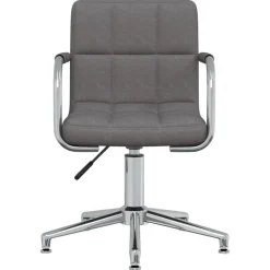 vidaXL Sillas-Silla de comedor giratoria tela