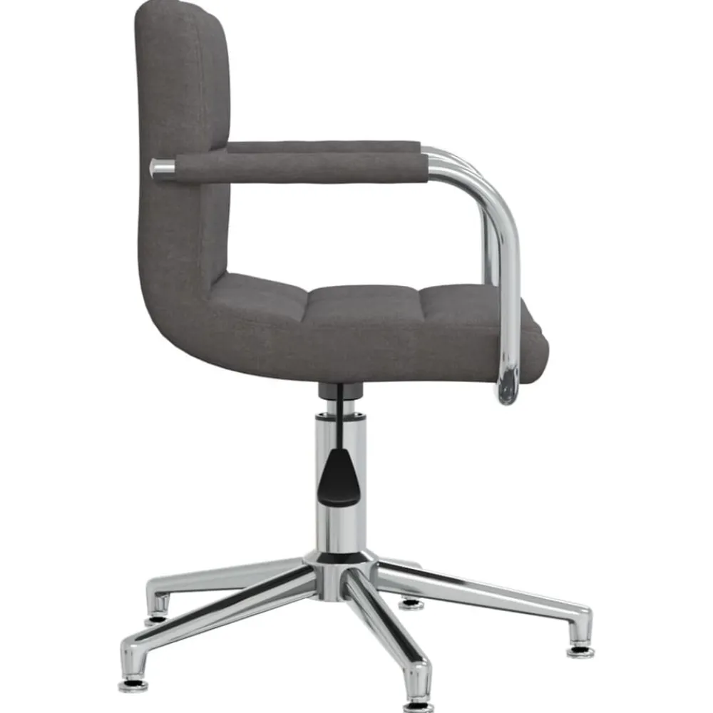 vidaXL Sillas-Silla de comedor giratoria tela