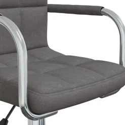 vidaXL Sillas-Silla de comedor giratoria tela