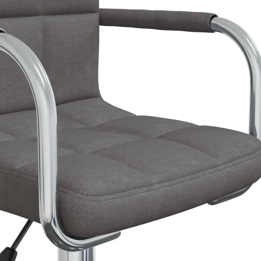 vidaXL Sillas-Silla de comedor giratoria tela