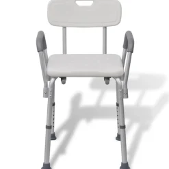 vidaXL Silla de ducha de aluminio blanco Sale