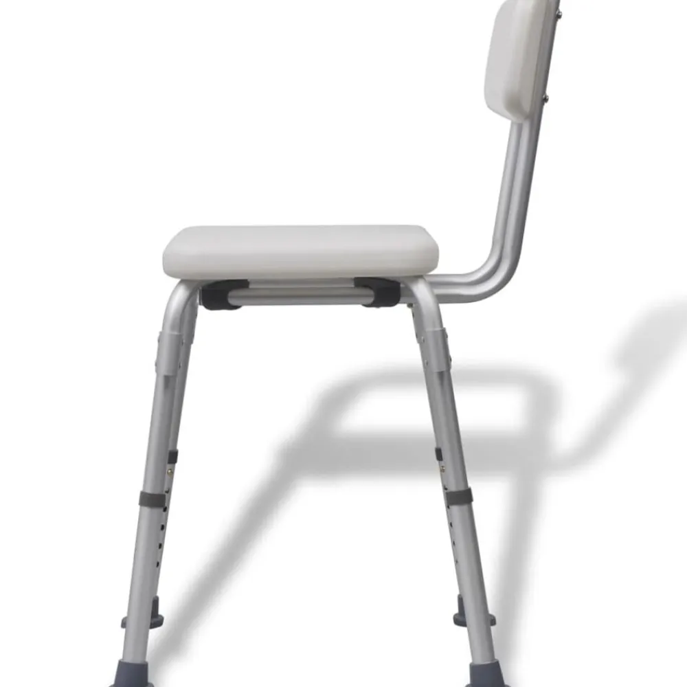 vidaXL Silla de ducha de aluminio blanco Sale