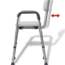 vidaXL Silla de ducha de aluminio blanco Sale