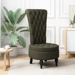 vidaXL Silla de estilo zueco Verde militar 56,5 x 70 x 110 cm Verde ejército Sale