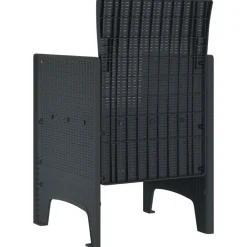 vidaXL Silla de Jardín 2 pcs Antracita 53 x 49 x 85 cm Polipropileno New