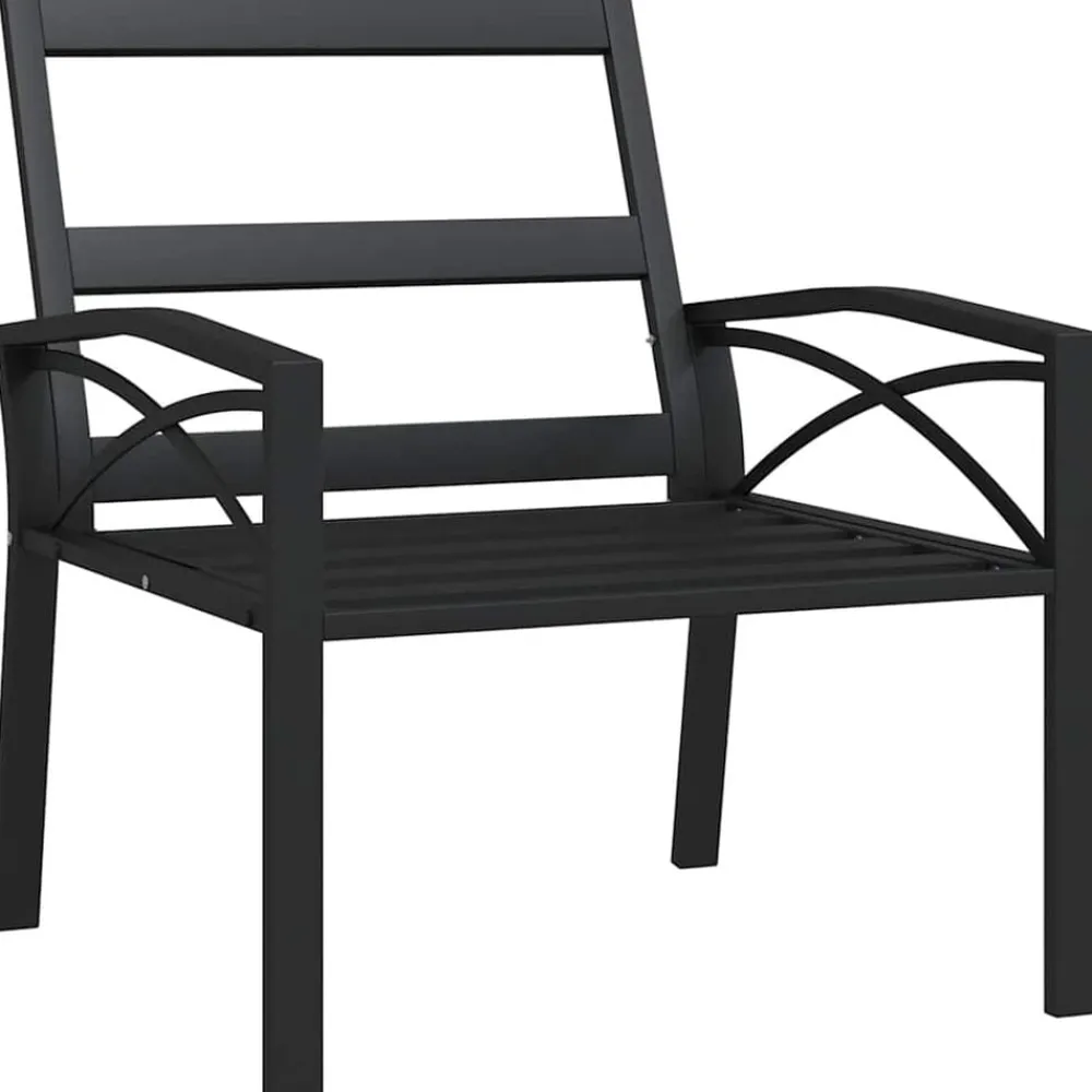 vidaXL Muebles De Jardín-Silla de jardín acero con cojines 68x76x79 cm