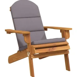vidaXL Muebles De Jardín-Silla de jardín Adirondack con cojines madera maciza acacia