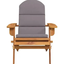 vidaXL Muebles De Jardín-Silla de jardín Adirondack con cojines madera maciza acacia