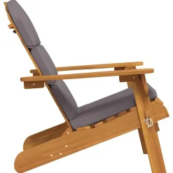 vidaXL Muebles De Jardín-Silla de jardín Adirondack con cojines madera maciza acacia