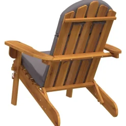 vidaXL Muebles De Jardín-Silla de jardín Adirondack con cojines madera maciza acacia