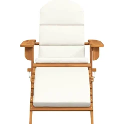 vidaXL Muebles De Jardín-Silla de jardín Adirondack con reposapiés madera maciza acacia