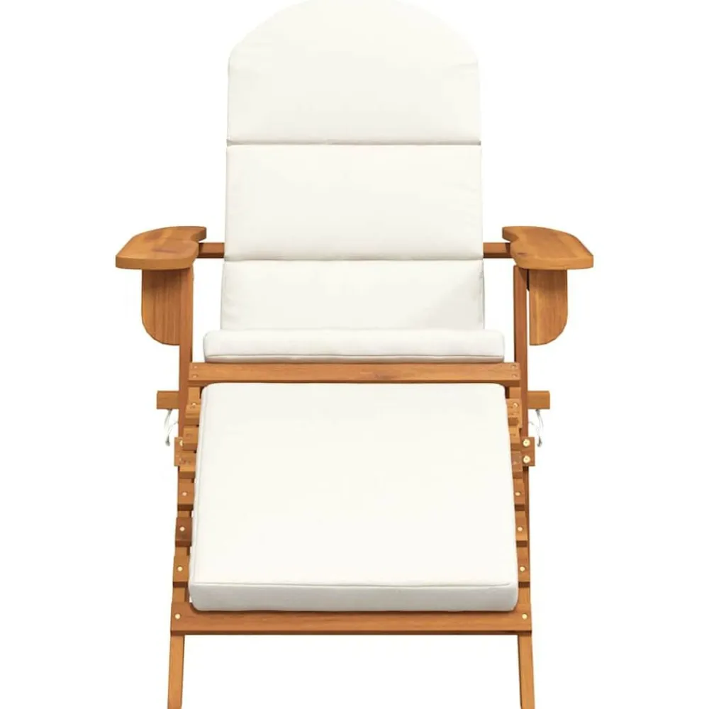 vidaXL Muebles De Jardín-Silla de jardín Adirondack con reposapiés madera maciza acacia
