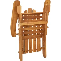 vidaXL Muebles De Jardín-Silla de jardín Adirondack con reposapiés madera maciza acacia