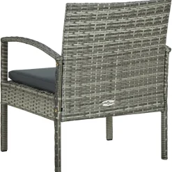 vidaXL Muebles De Jardín-Silla de jardín con cojín ratán sintético