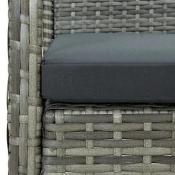 vidaXL Muebles De Jardín-Silla de jardín con cojín ratán sintético