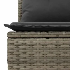vidaXL Muebles De Jardín-Silla de jardín sin reposabrazos con cojines ratán PE