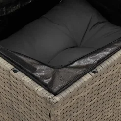 vidaXL Muebles De Jardín-Silla de jardín sin reposabrazos con cojines ratán PE