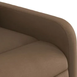 vidaXL Silla de masaje reclinable de pie de tela marrón Marrón Best