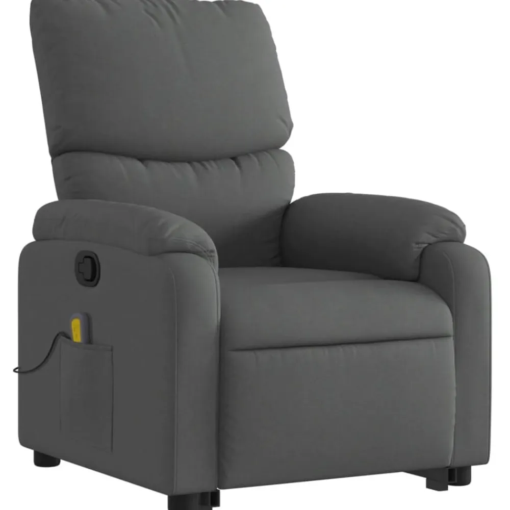 vidaXL Sillas-Silla de masaje reclinable de pie de tela