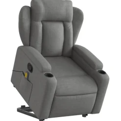 vidaXL Sillas-Silla de masaje reclinable de pie de tela