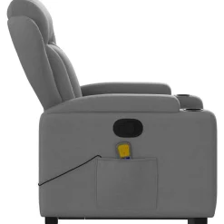 vidaXL Sillas-Silla de masaje reclinable de pie de tela