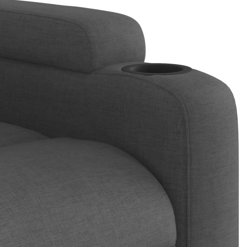 vidaXL Silla de masaje reclinable de pie de tela Gris oscuro Discount