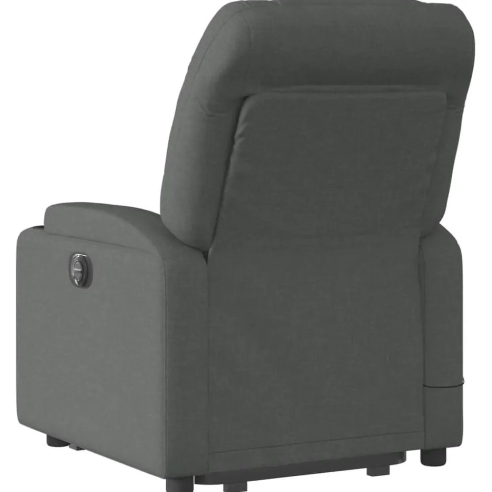 vidaXL Silla de masaje reclinable de pie de tela Gris oscuro Discount