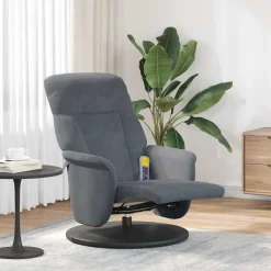 vidaXL Silla de masajes reclinable 91 x 71 x 105 cm Gris oscuro Hot