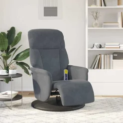 vidaXL Silla de masajes reclinable 91 x 71 x 105 cm Gris oscuro Hot