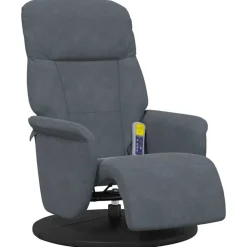 vidaXL Silla de masajes reclinable 91 x 71 x 105 cm Gris oscuro Hot