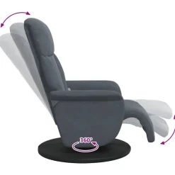 vidaXL Silla de masajes reclinable 91 x 71 x 105 cm Gris oscuro Hot