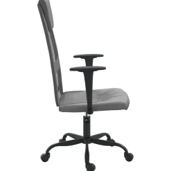 vidaXL Mobiliario De Oficina-Silla de oficina altura ajustable tela malla y cuero PE