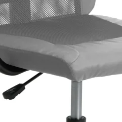 vidaXL Mobiliario De Oficina-Silla de oficina altura ajustable tela malla y cuero PE