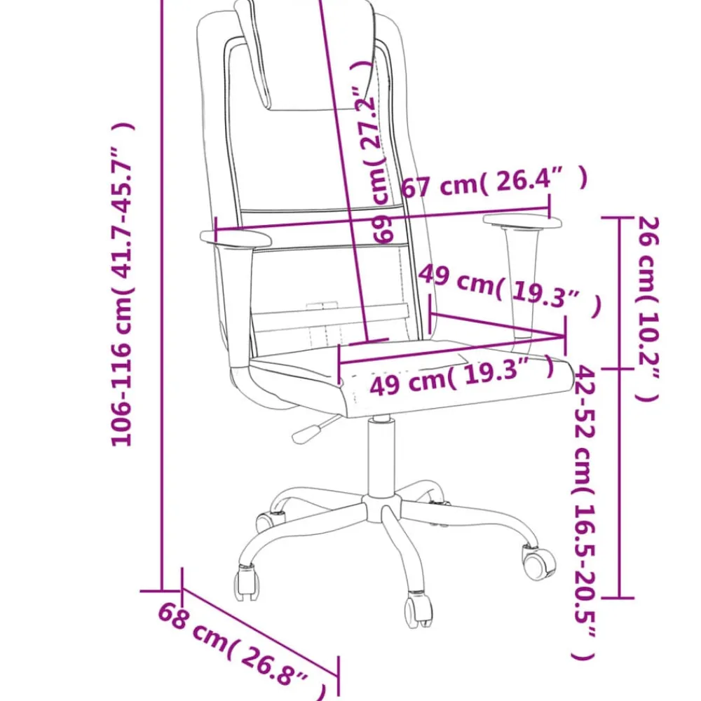 vidaXL Silla de oficina altura ajustable tela malla y cuero PE Gris Clearance
