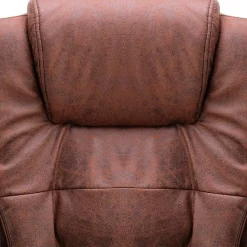 vidaXL Mobiliario De Oficina-Silla de oficina de piel de ante sintética marrón
